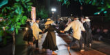 Los integrantes de la agrupación de danza y música tradicional Los Campesinos en Lanzarote.
