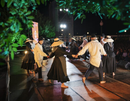 Los integrantes de la agrupación de danza y música tradicional Los Campesinos en Lanzarote.