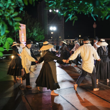 Los integrantes de la agrupación de danza y música tradicional Los Campesinos en Lanzarote.