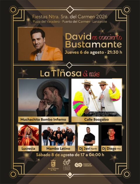 Cartel de los conciertos de las fiestas de Puerto del Carmen)