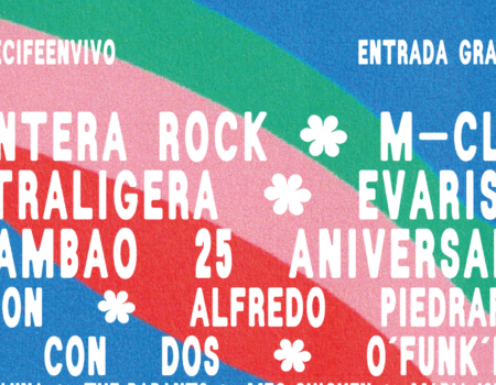 Cartel oficial de artistas confirmados para el festival Arrecife en Vivo 2026.