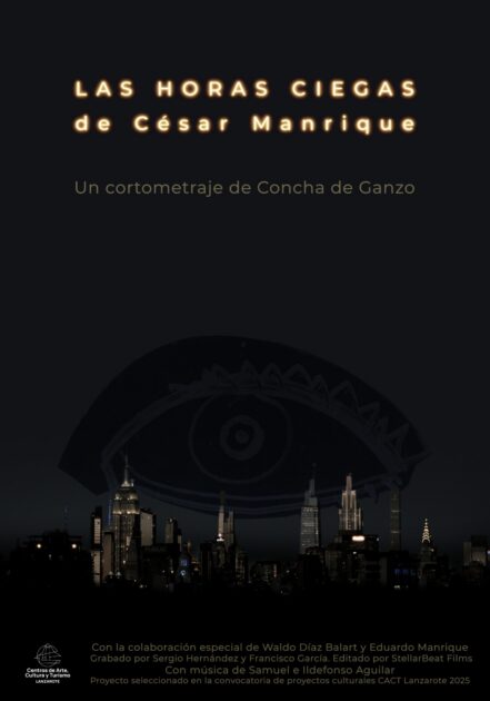 cartel del documental 'Las horas ciegas' sobre César Manrique en Nueva York.