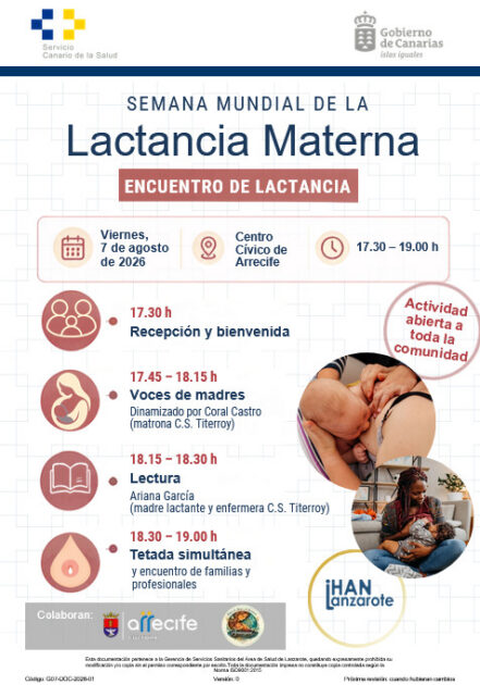 Cartel del Encuentro de Lactancia en Arrecife