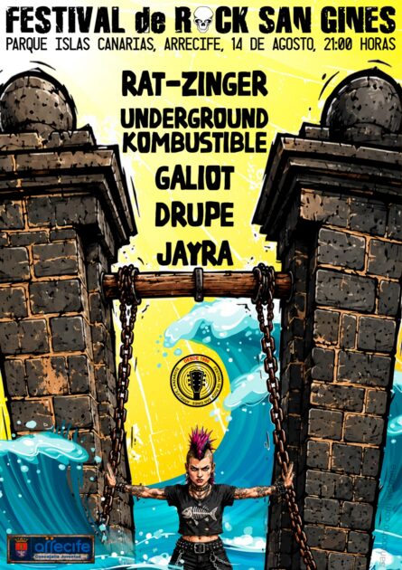 Cartel oficial del Festival de Rock San Ginés 2026 en Arrecife.