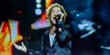 El cantante David Bisbal actuando ante 30.000 personas durante las Fiestas de San Ginés en Arrecife
