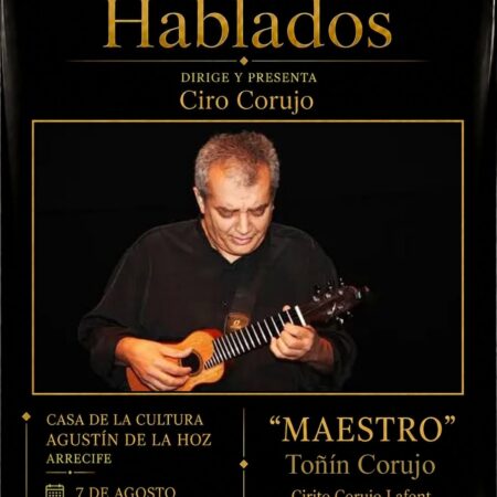 Cartel del espectáculo Maestro de la familia Corujo en Arrecife