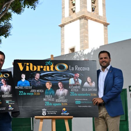 El humorista Santi Rodríguez y la cantante Paula Mattheus, protagonistas de las Noches de Vibrato en Arrecife.