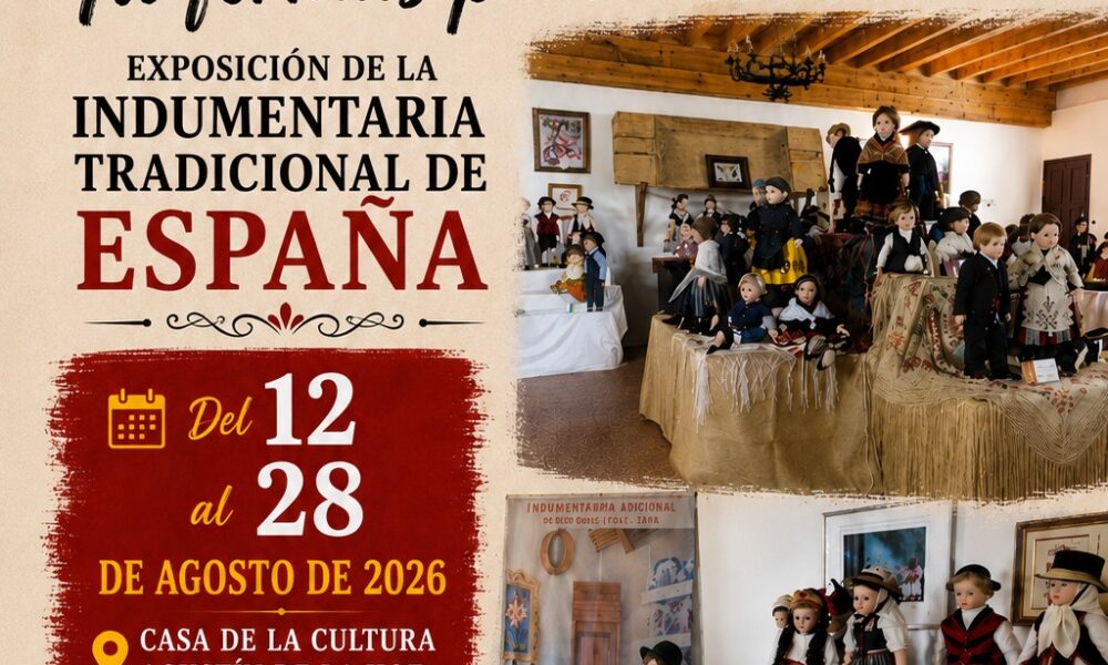 Trajes típicos exhibidos en la exposición 'Indumentaria Tradicional de España' en Arrecife.