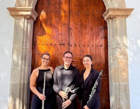 Instrumentos de viento y madera en un concierto de música de cámara)
