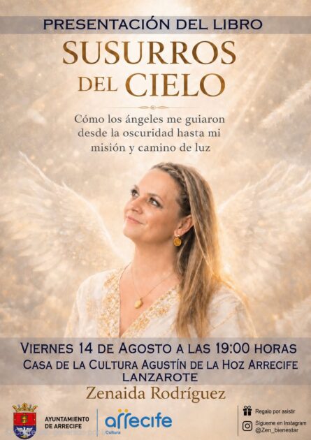 Portada del libro 'Susurros del Cielo' de la autora Zenaida Rodríguez.