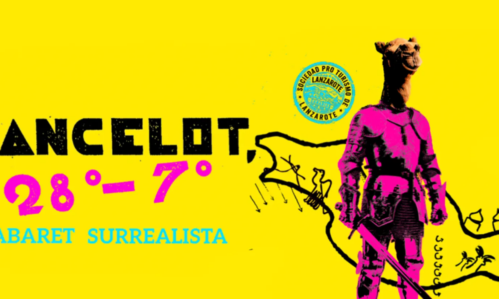 Cartel del espectáculo Lancelot 28º-7º en el Auditorio Cueva de los Verdes.