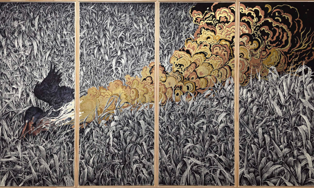 Obra gráfica perteneciente a 'Lo que permanece', la nueva exposición de Marco Alom.