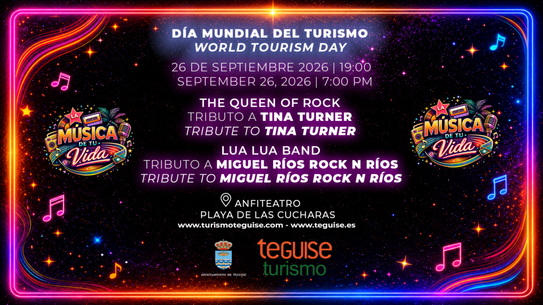Cartel de los conciertos por el Día Mundial del Turismo en Costa Teguise.