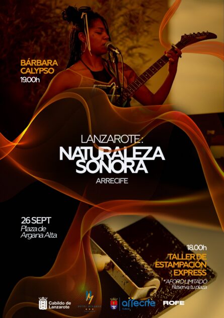 Cartel oficial del evento cultural Naturaleza Sonora Arrecife.