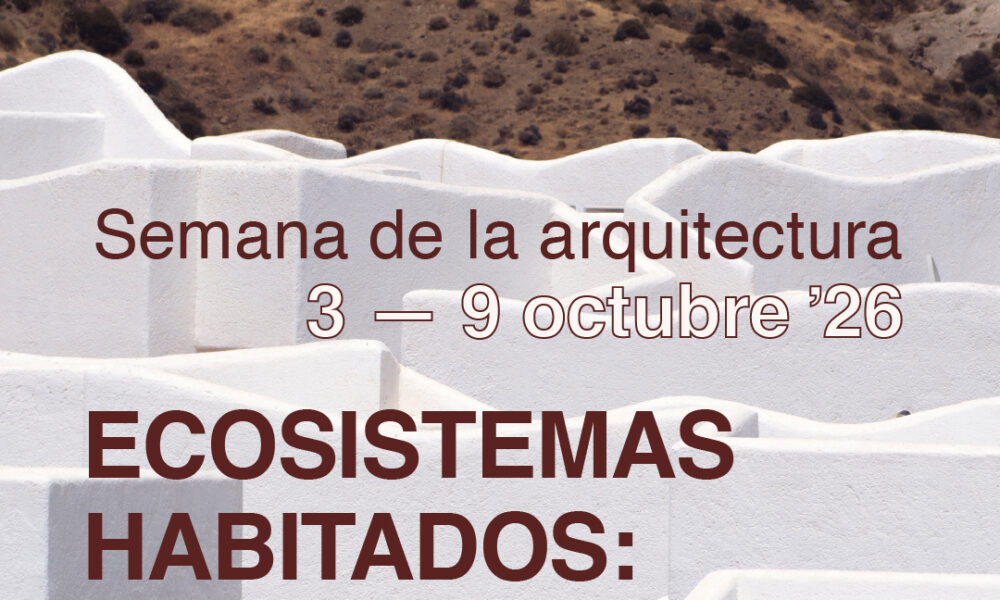 Cartel oficial de la Semana de la Arquitectura 2026 en Lanzarote.