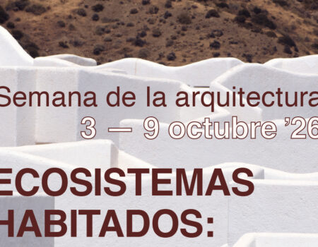 Cartel oficial de la Semana de la Arquitectura 2026 en Lanzarote.