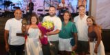 La alcaldesa de Teguise, Olivia Duque, valorando el dispositivo de las fiestas de Famara.
