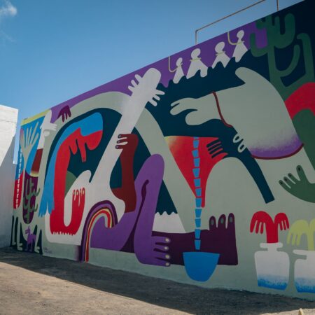 Nuevos murales artísticos sobre la cultura del agua en las calles de Argana Baja.