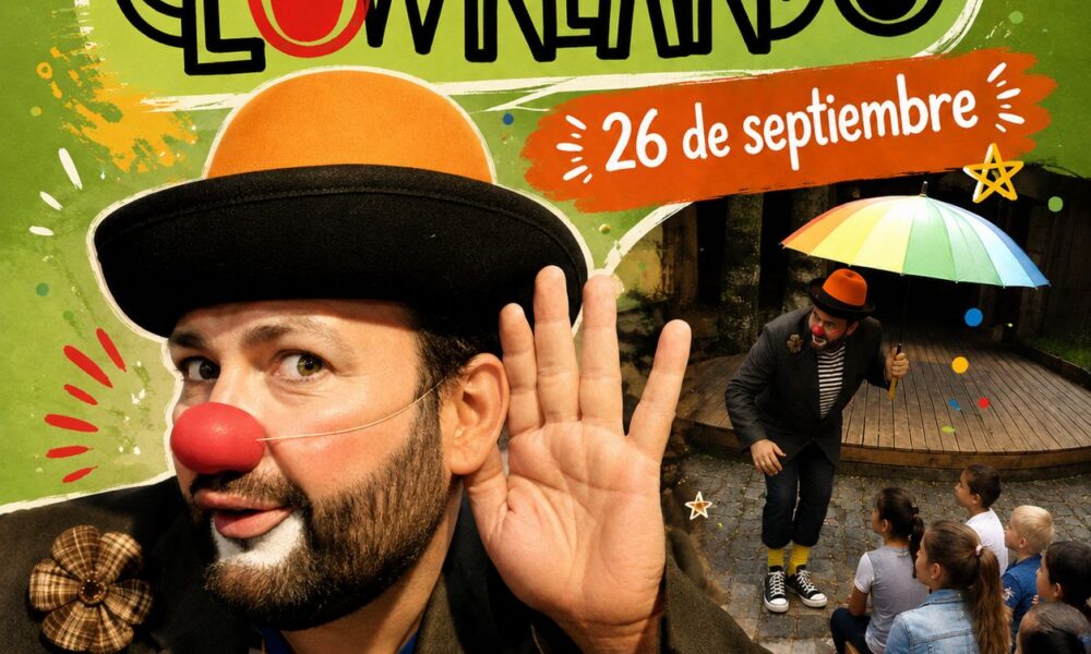 Cartel oficial de la obra Clowneando del Teatro Sabatea en Valterra.