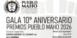 Cartel oficial del 10º Aniversario de Pueblo Maho y entrega de premios en Arrecife.