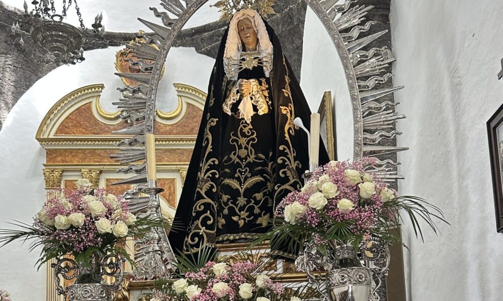 Imagen de la Virgen de Los Dolores en su ermita de Mancha Blanca