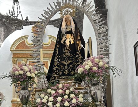 Imagen de la Virgen de Los Dolores en su ermita de Mancha Blanca