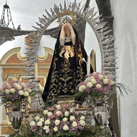 Imagen de la Virgen de Los Dolores en su ermita de Mancha Blanca