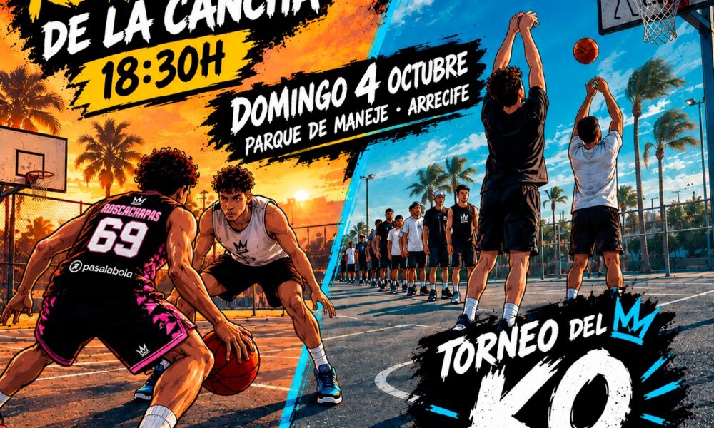 Jugadores en el torneo de baloncesto callejero en Arrecife 2026