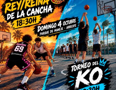 Jugadores en el torneo de baloncesto callejero en Arrecife 2026
