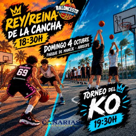 Jugadores en el torneo de baloncesto callejero en Arrecife 2026