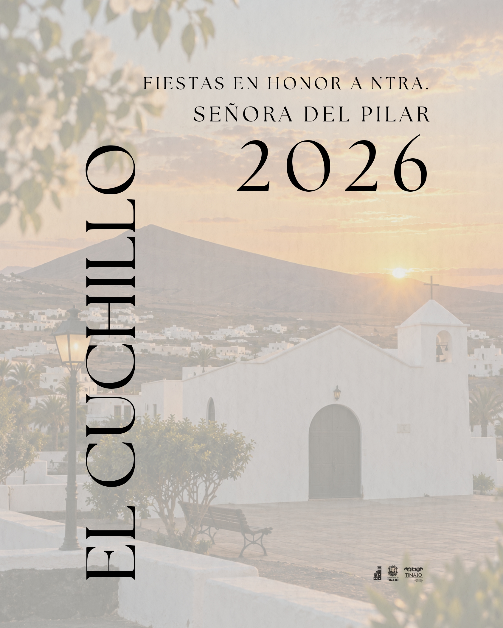 Cartel oficial de las Fiestas del Pilar en El Cuchillo 2026.