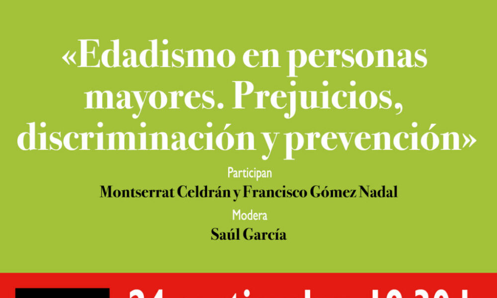 Edadismo en personas mayores: Cartel de la mesa redonda en la Fundación César Manrique de Arrecife