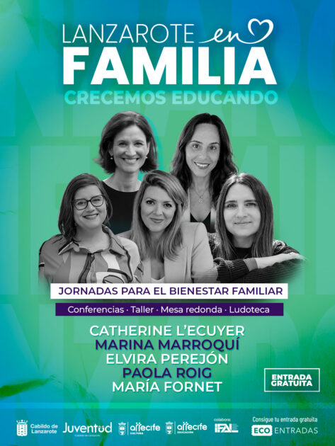 Cartel del programa educativo Lanzarote en Familia 2026.