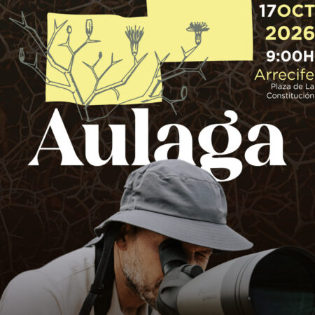Cartel de la II Jornada de Avistamiento de aves en Arrecife.
