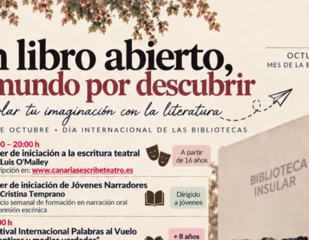 Actividades de la agenda de la Biblioteca Insular en octubre.