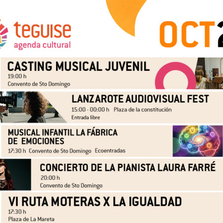 Eventos destacados de la agenda cultural de Teguise en octubre.