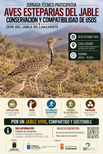 Jornada técnico-participativa para la protección de las aves esteparias del Jable 2026.