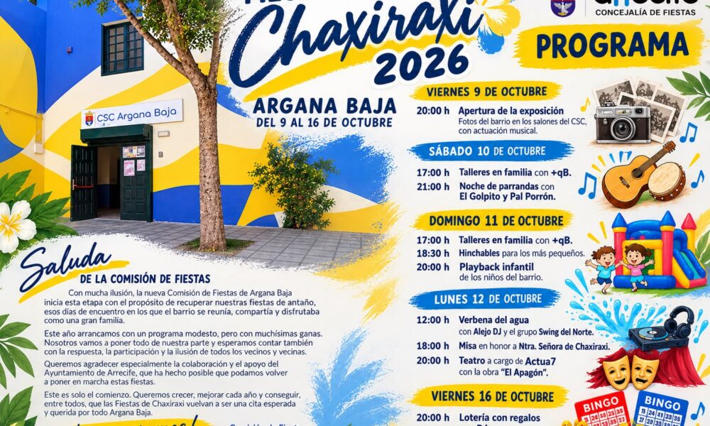Celebración vecinal durante las fiestas de Argana Baja.