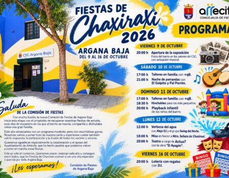 Celebración vecinal durante las fiestas de Argana Baja.