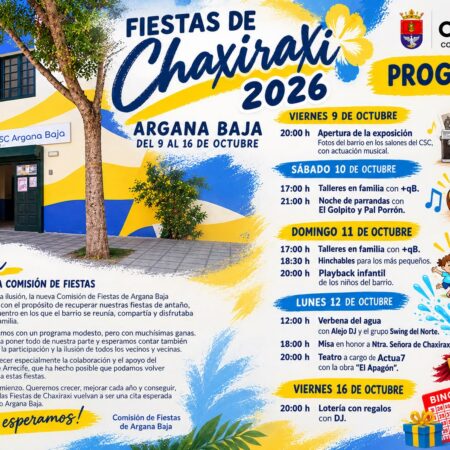 Celebración vecinal durante las fiestas de Argana Baja.