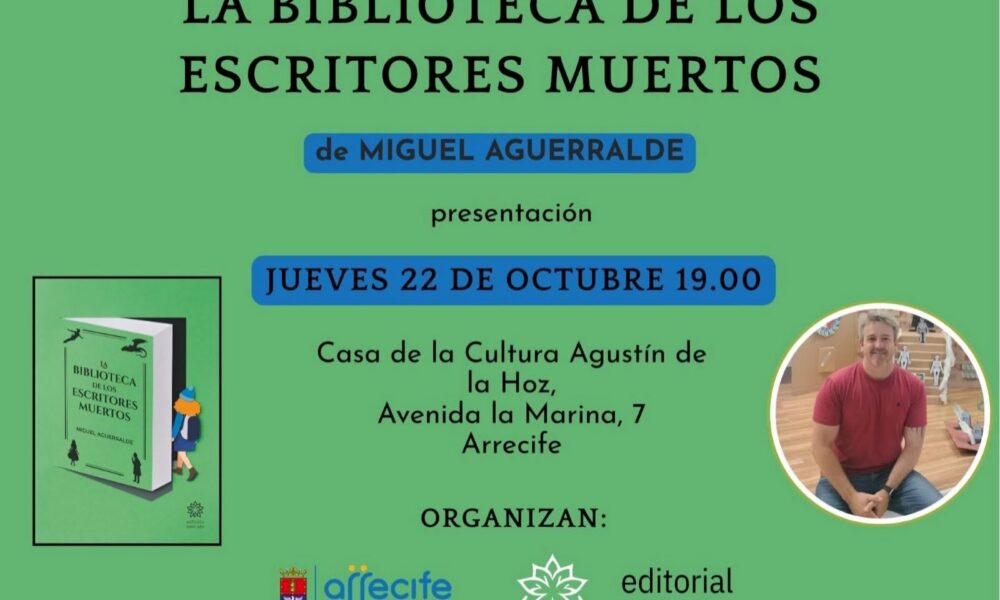 Portada del libro La biblioteca de los escritores muertos de Miguel Aguerralde.