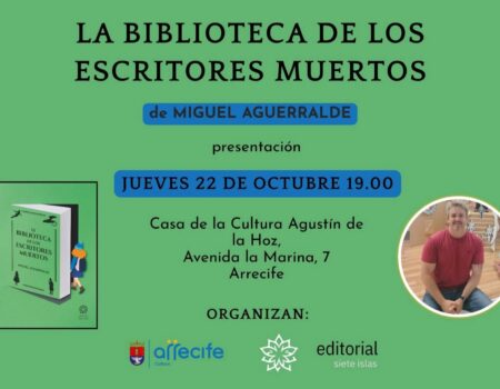 Portada del libro La biblioteca de los escritores muertos de Miguel Aguerralde.