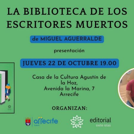 Portada del libro La biblioteca de los escritores muertos de Miguel Aguerralde.