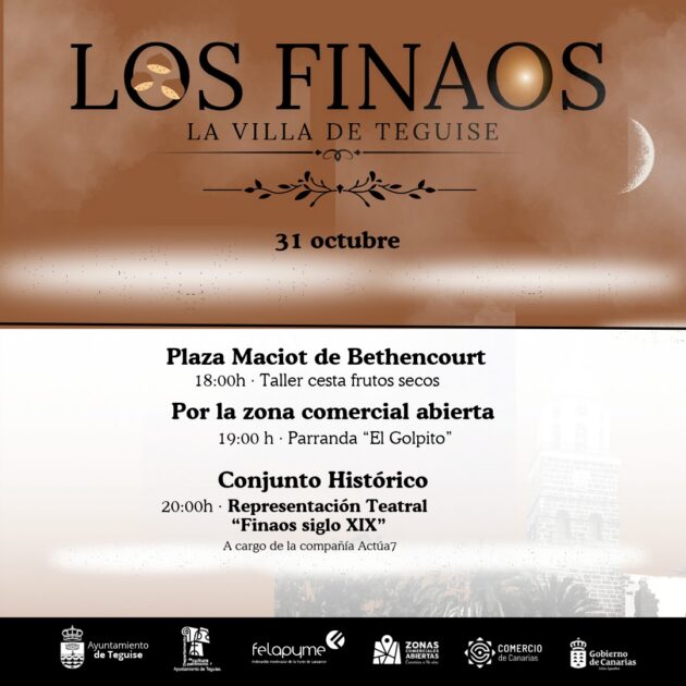 Imagen promocional de las actividades organizadas por el Ayuntamiento de Teguise para celebrar la festividad tradicional de Los Finaos 2026.