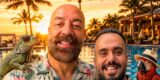 Cartel del espectáculo Todo Incluido de Kike Pérez y Goyo Jiménez en el Auditorio Jameos del Agua.