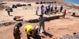 Trabajos de excavación arqueológica en el yacimiento de San Marcial del Rubicón en Lanzarote.