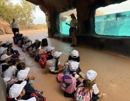 Profesorado descubriendo los nuevos proyectos educativos ambientales de Rancho Texas Park.