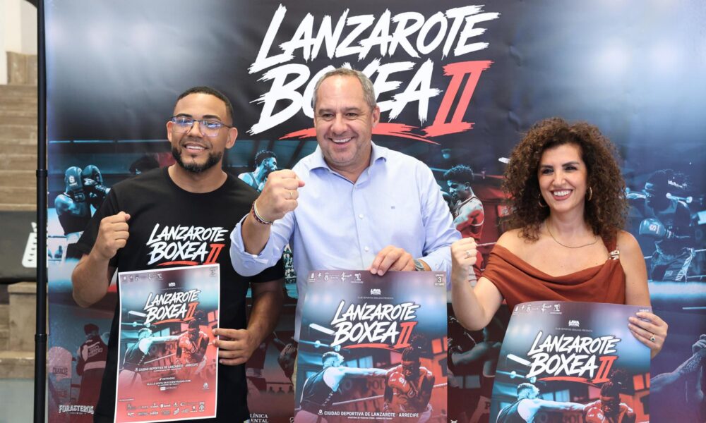 Presentación de la velada Lanzarote Boxea en el Terrero Heraclio Niz.