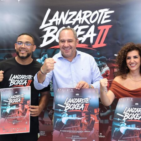 Presentación de la velada Lanzarote Boxea en el Terrero Heraclio Niz.