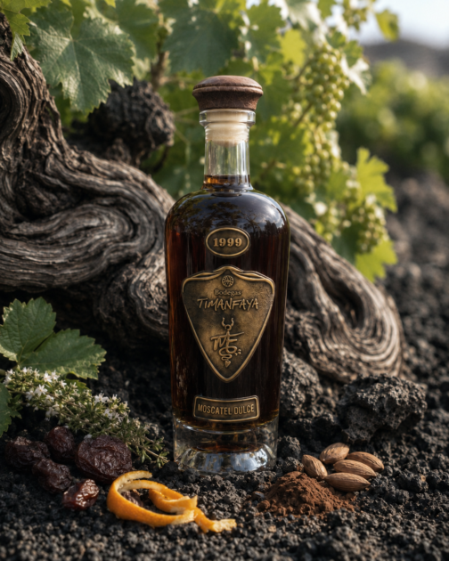 Botella de Timanfaya Dulce Selección 1999